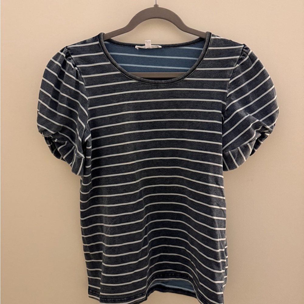 Striped Black and White Women's Top